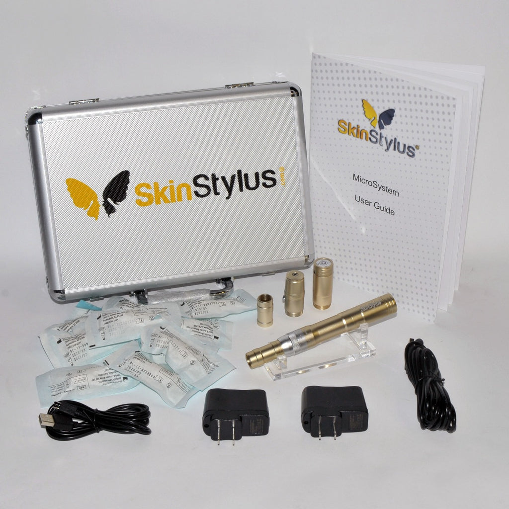 SkinStylus Gold Microneedling Professional Kit Collagen Skin Stylus Pen Biolock II