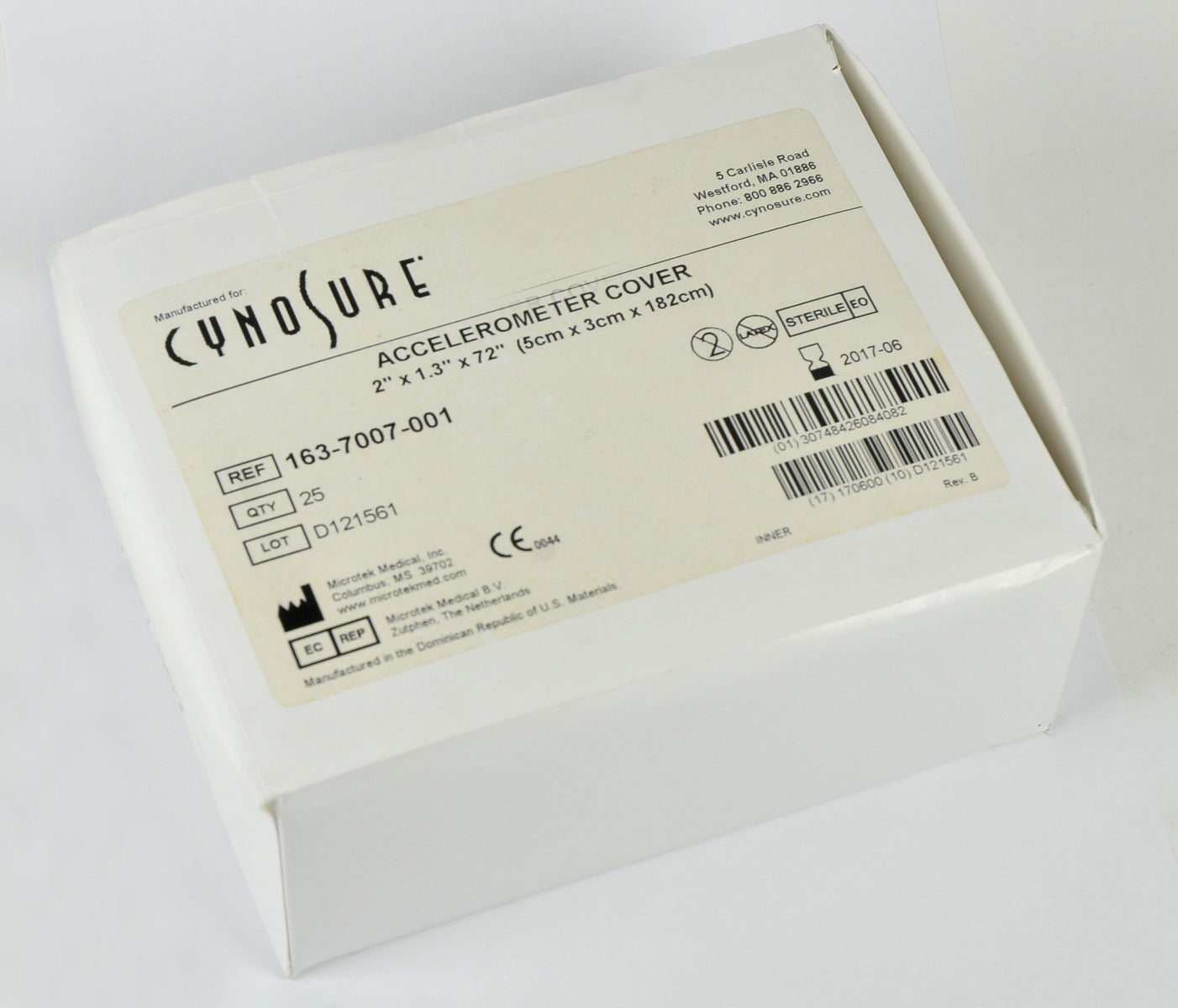 Cynosure SmartLipo Laser Accelerometer Covers 163-7007-001 Exp2017 x17 Pcs