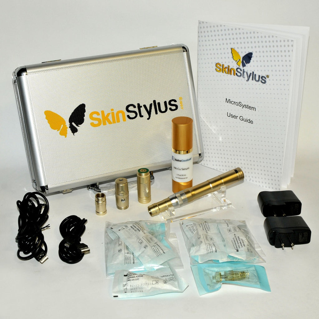 SkinStylus Gold Microneedling Professional Kit Collagen Skin Stylus Pen Biolock II