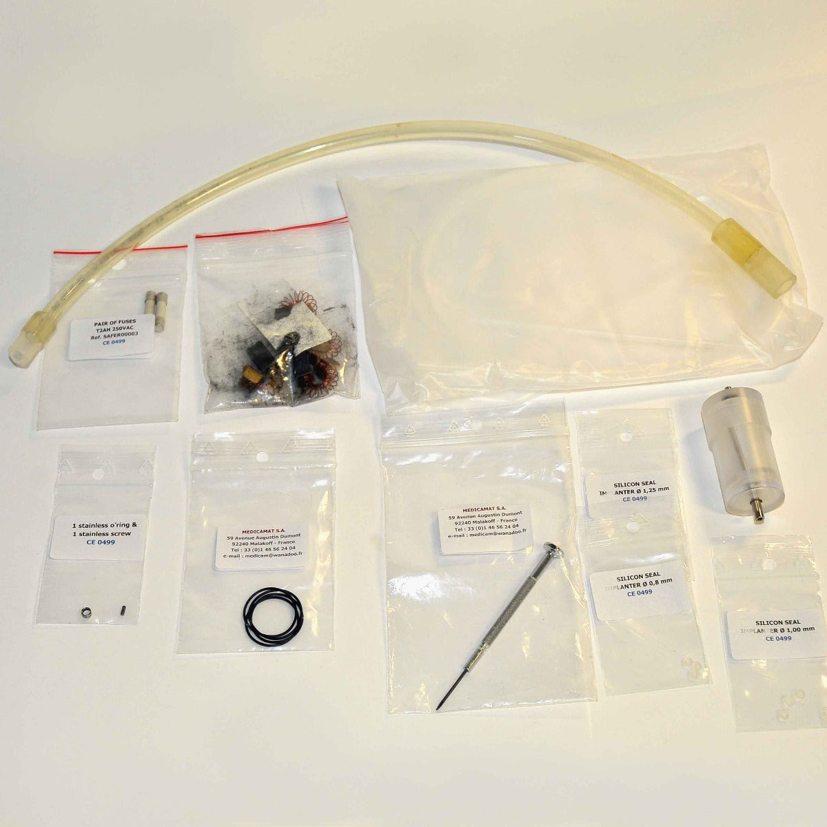 Medicamat Fuse Filter Silicone Seal Screws O-Ring Electrical Brushes Parts Lot
