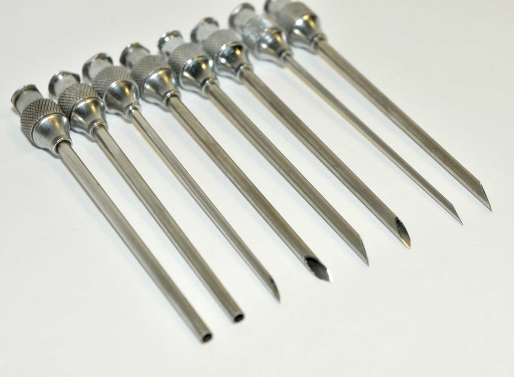 Luer-Lok Fat Transfer Injection Cannulae Set Single One Port Lock 2.5" x8 Pcs