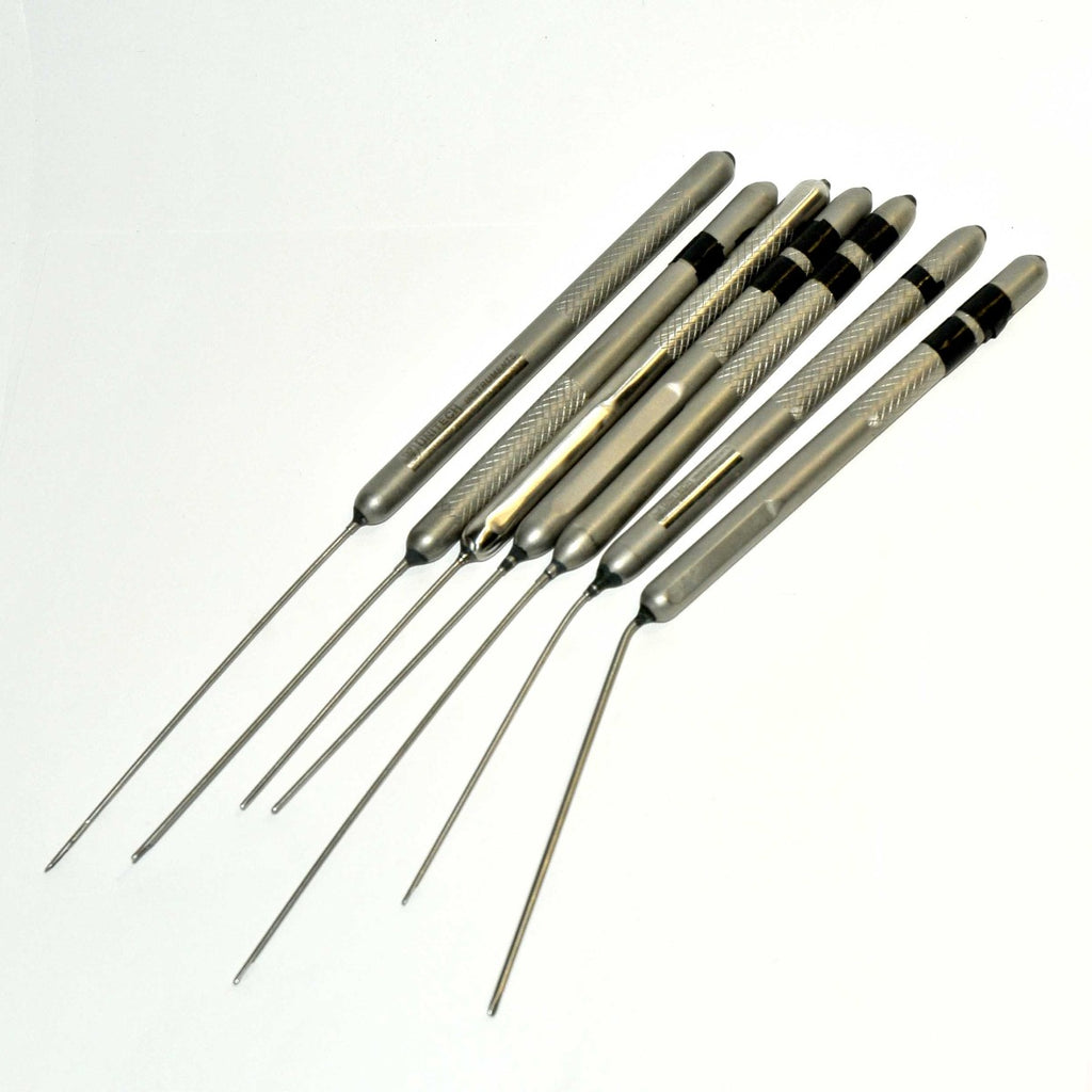 UniTech Surgical Cannulae Spatula 1 Hole Tri-Port Spiral Straight Variety Lot x7
