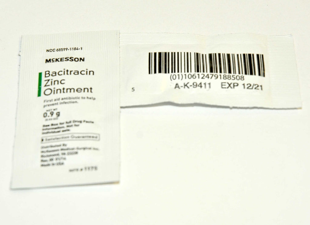 McKesson Bacitracin Zinc Ointment First Aid Antibiotic 2 Bxs (250+ Packets) Lot
