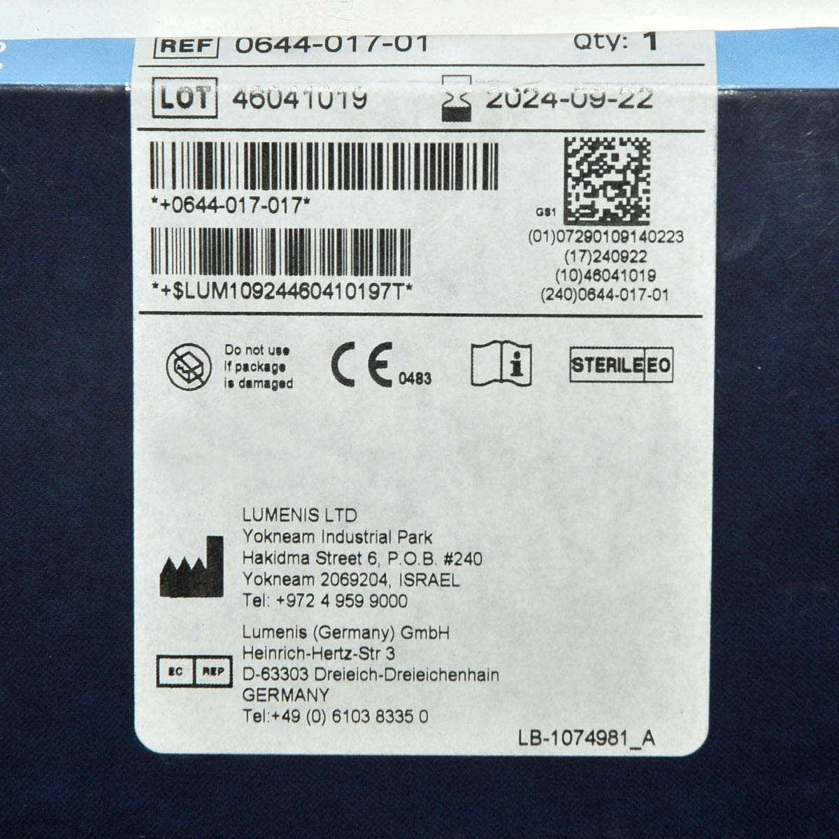 Lumenis VersaPulse Holmium Laser Slimline SIS 200 Fiber Nd YAG 1064 0644-017-01