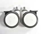 Lumenis Lume1 Laser Set LOCKING WHITE WHEELS Caster w Brake Lume One PARTS x2Pcs