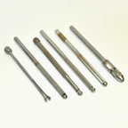 Microblade Handle Stainless Steel Knurled Blade Scalpel Collar Surgical Set 6Pcs