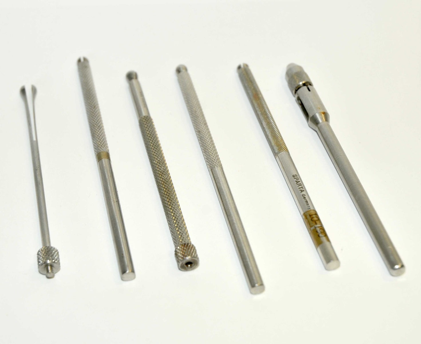 Microblade Handle Stainless Steel Knurled Blade Scalpel Collar Surgical Set 6Pcs