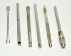 Microblade Handle Stainless Steel Knurled Blade Scalpel Collar Surgical Set 6Pcs
