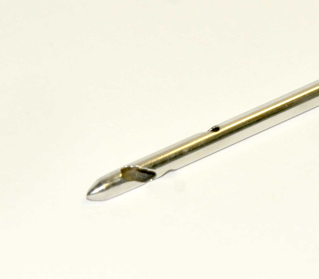 Luer-Lok Cannula Pointed Spiral 4.2mm x 22.5mm 3 Port Aspiration Suction 8.5"