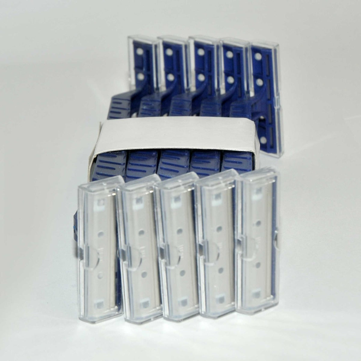 Twin Blade Shaving Razor Disposable Blue Plastic Travel Value Shave Pack Lot x30