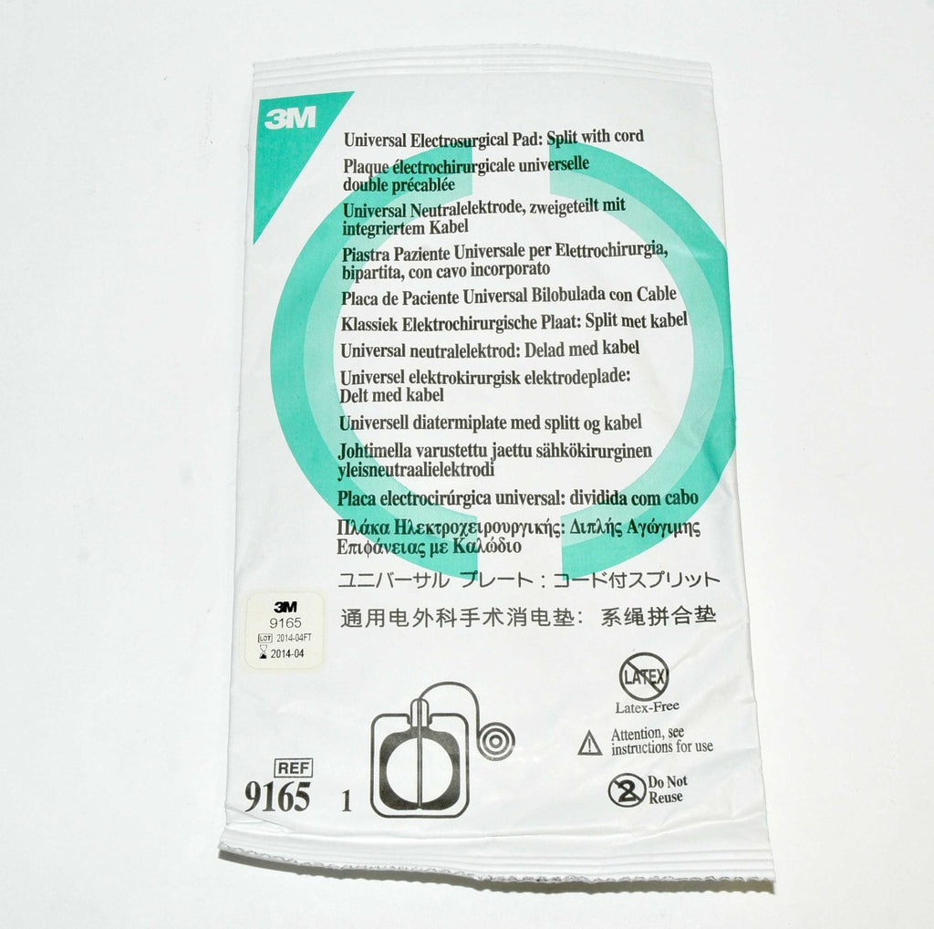 3M Health Care Universal Electrosurgical Pad Split w Cord 9165 EXPIRED For 21174
