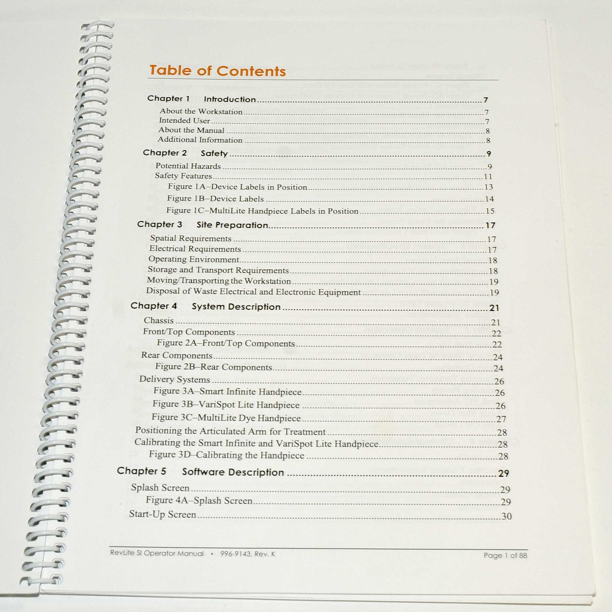 Cynosure RevLite SI Nd YAG Laser Operator Manual Reference Guide 996-9143