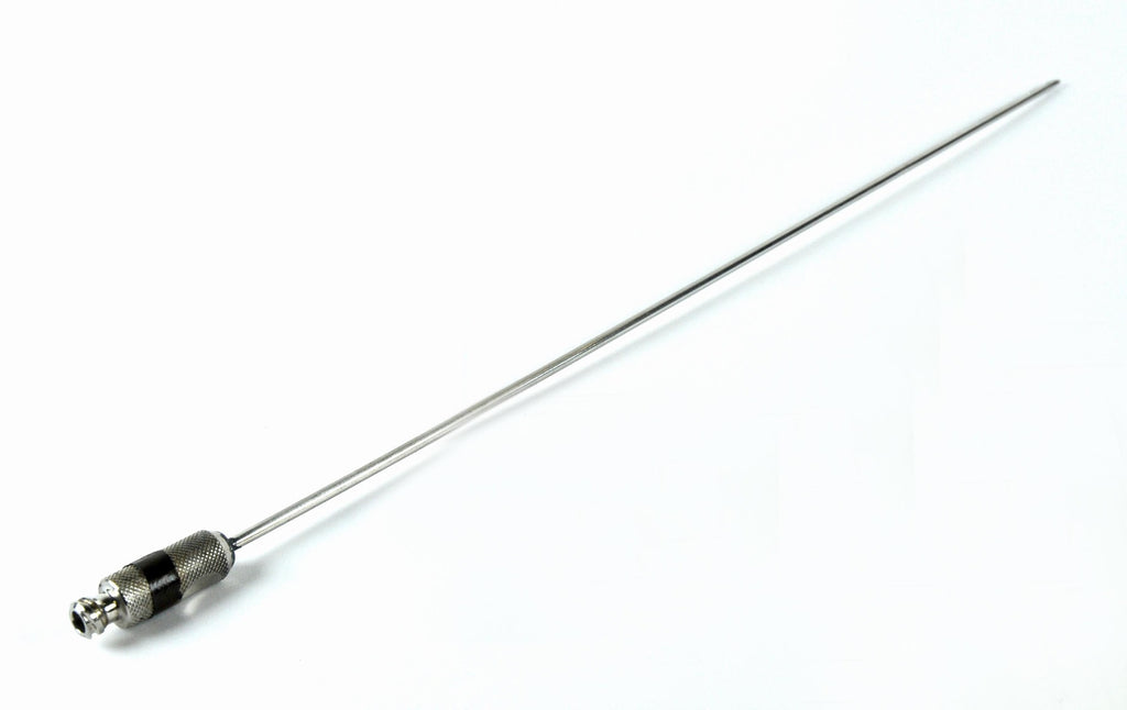 Cannula Luer-Lok Base 2 Port Blunt Tip Straight Cannulae 13" Metal Threaded