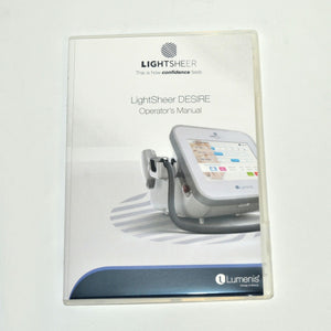 Lumenis LIGHTSHEER DESIRE XC Laser Hair Removal OPERATOR MANUAL CD Handpiece