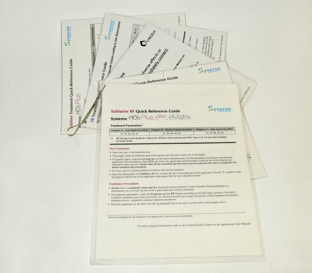 Syneron Sublative RF Quick Reference User Guide elos Plus eTwo eMatrix Treatment