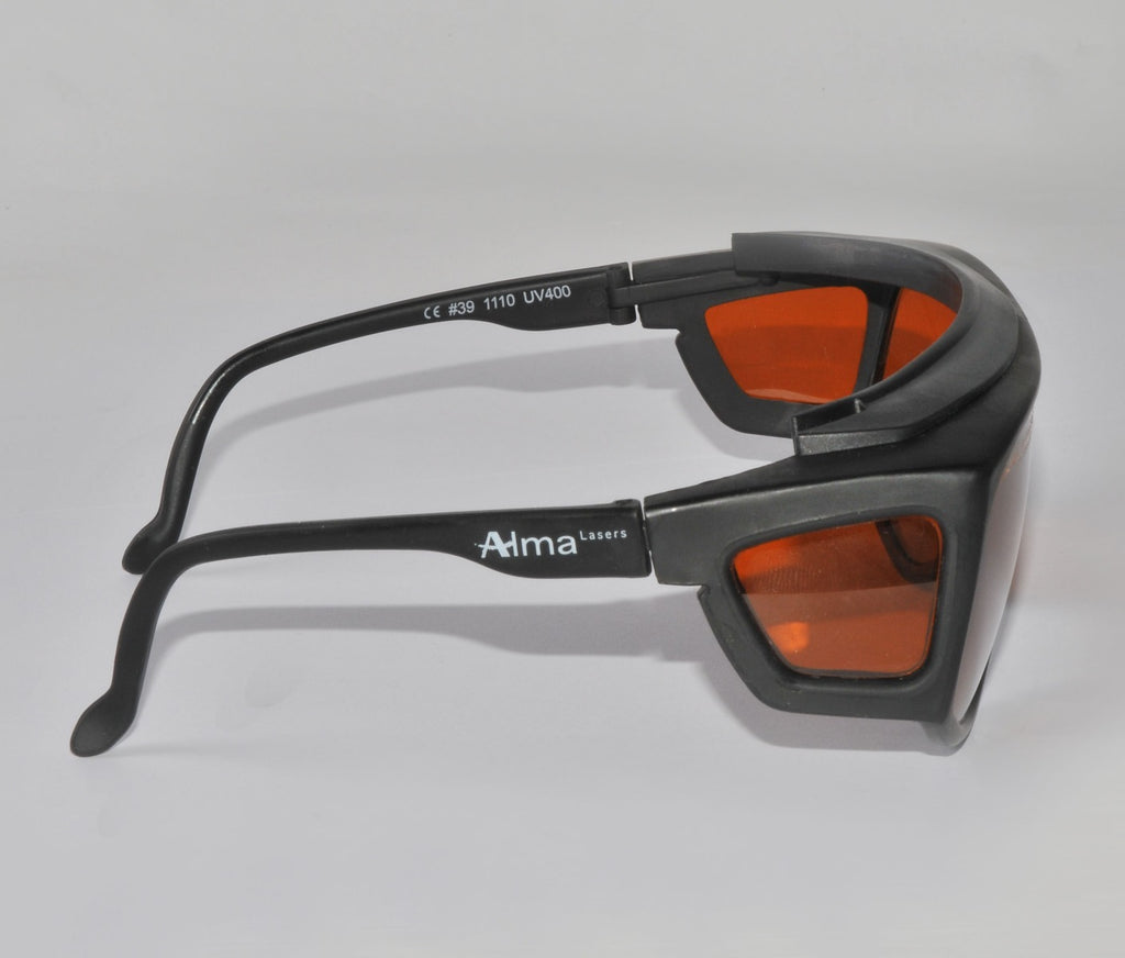 ALMA Laser Orange Safety Glasses UV400 532 nm 1064 nm Nd:YAG KTP