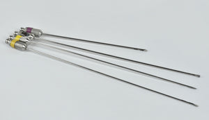 Cannulae Set Luer Lok Type Aspiration Suction Cannula 2-Port Hole Spatula x4 Pcs