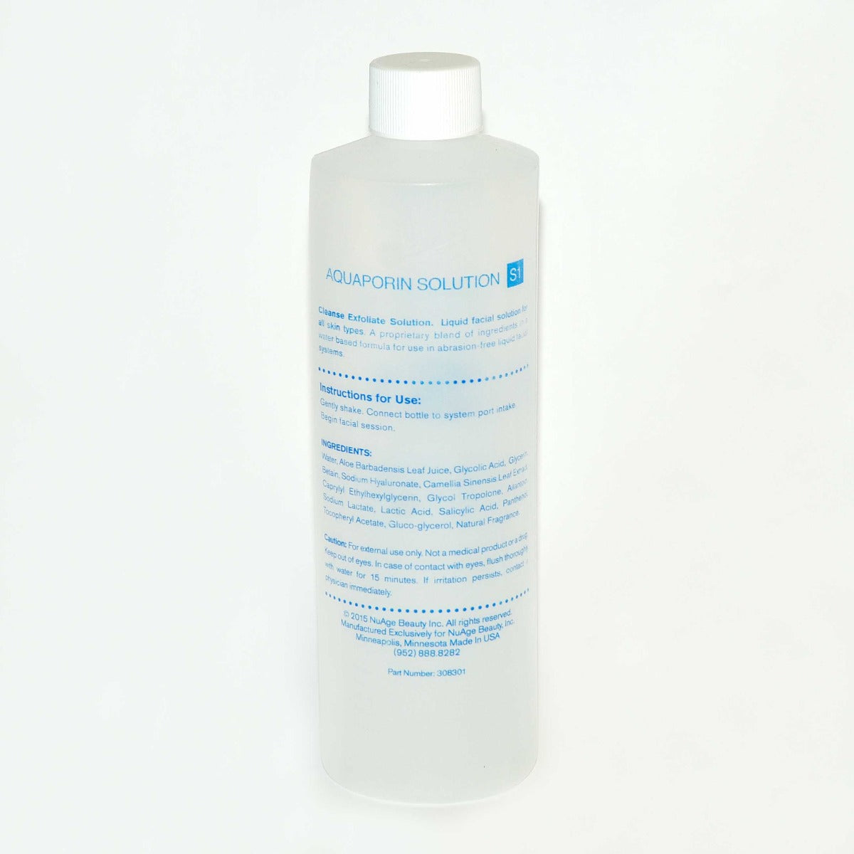 NuAge Beauty Aquaporin Solution S1 Cleanse Exfoliate Solution 16 oz Face Liquid