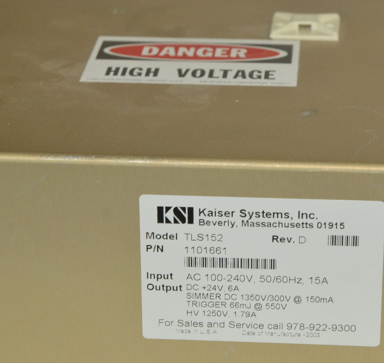 Palomar QYAG5 Laser ELECTRICAL POWER SUPPLY AC 100-240V 15Amp DC 24Volt 6A PARTS