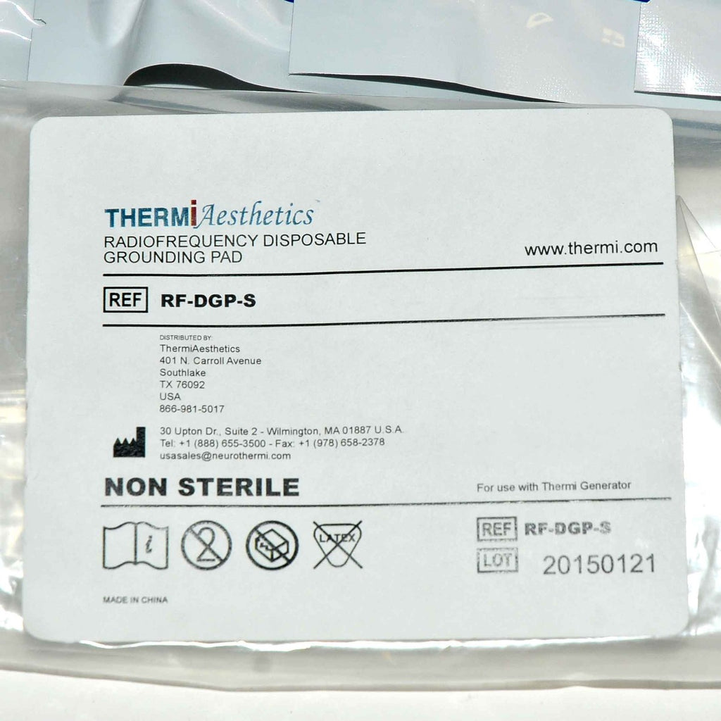 Thermi Aesthetics ThermiRF RF-DGP-S Disposable Grounding RF Pads x5 Pcs Exp 2016