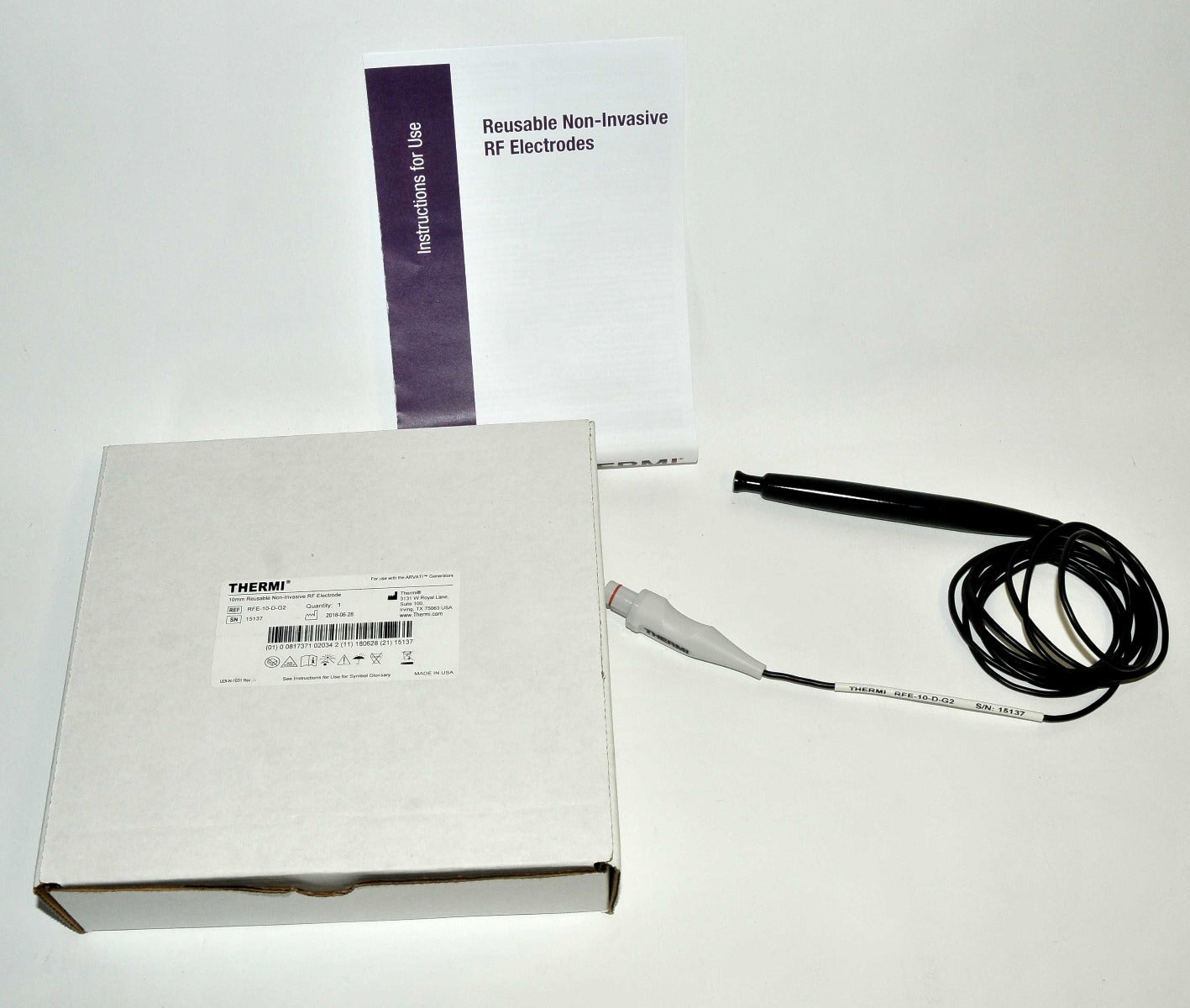 Thermi Arvati 10mm Reusable ThermiSmooth RF Electrode Handpiece RFE-10-D-G2
