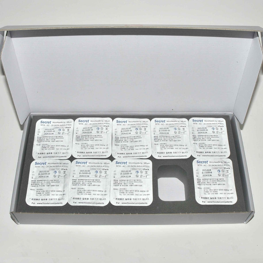 ilooda SecretRF Microneedle Tips 25 Pin Non-Insulated MTR-AC-25 Secret RF x9 Pcs