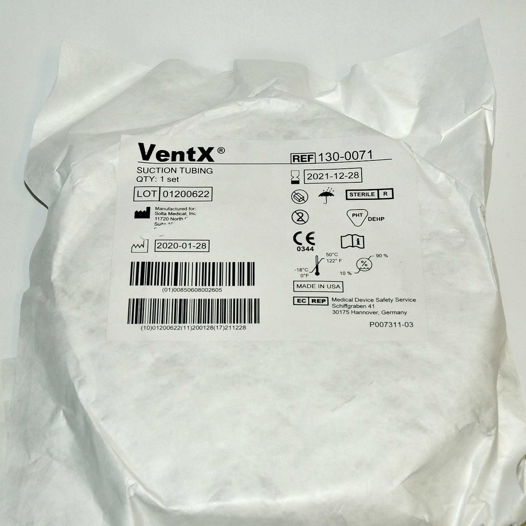 Vaser VentX Suction Tubing REF 130-0071 3/8" x 10' Clear Tube Aspiration x1 Pc