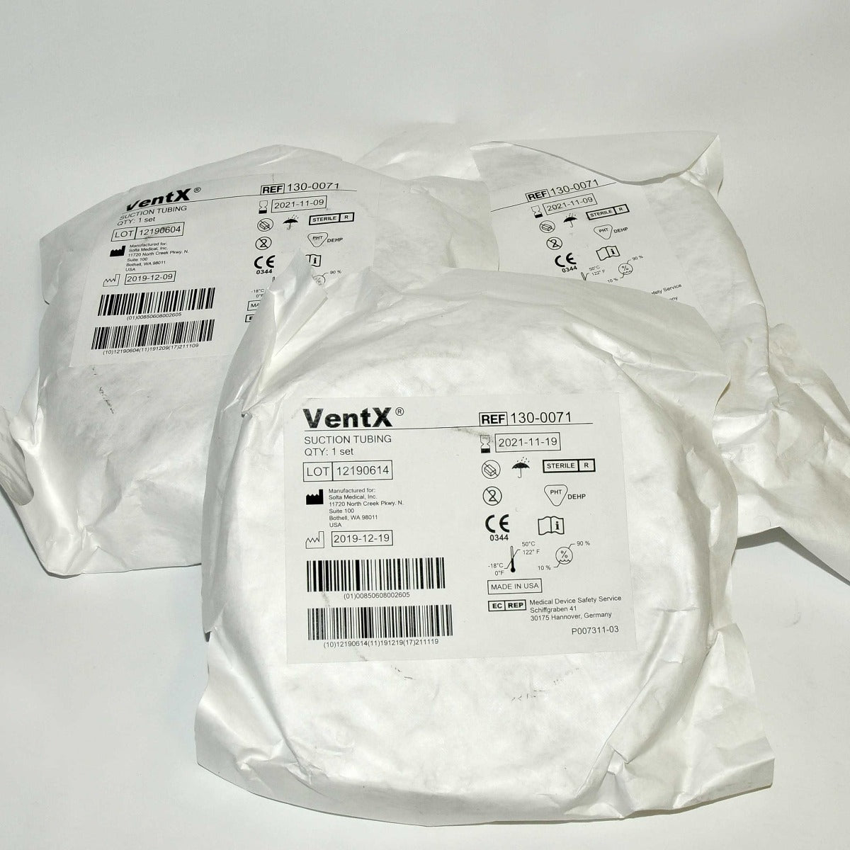 Vaser VentX Suction Tubing REF 130-0071 3/8" x 10' Clear Tube Aspiration x3 Pcs