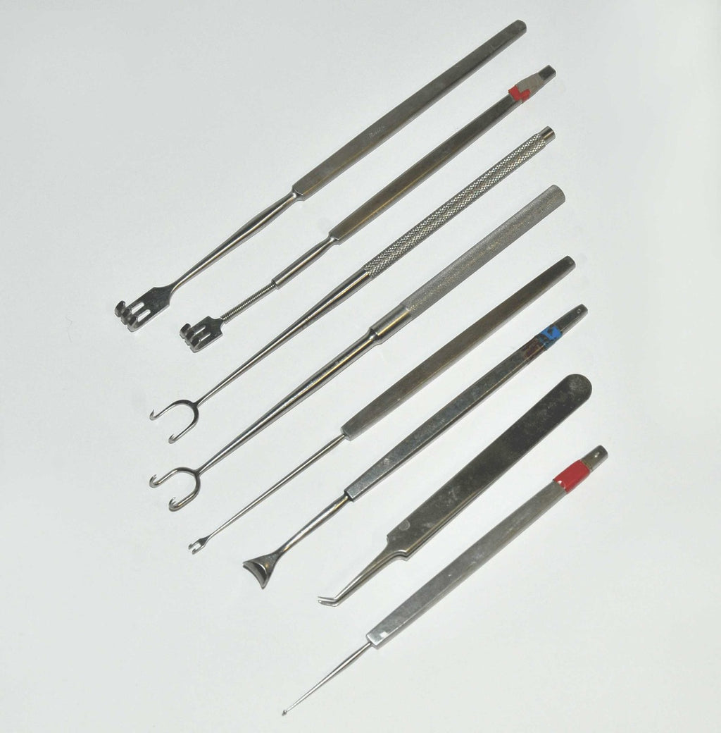 Surgical Stainless Steel Retractor Instruments Tweezers Miltex MIXED LOT x8 Pcs