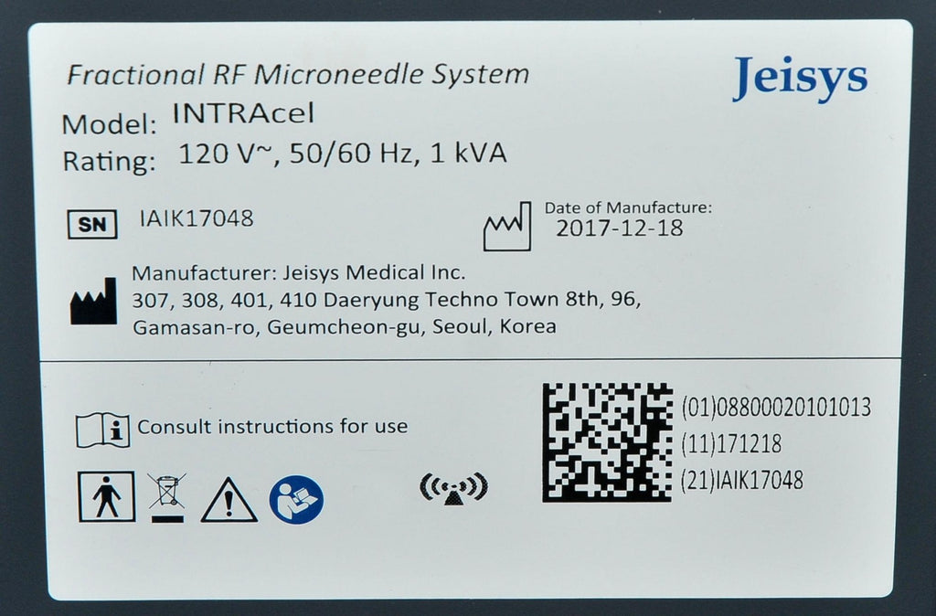 Jeisys INTRAcel Fractional RadioFrequency Skin Tightening Wrinkles Microneedling