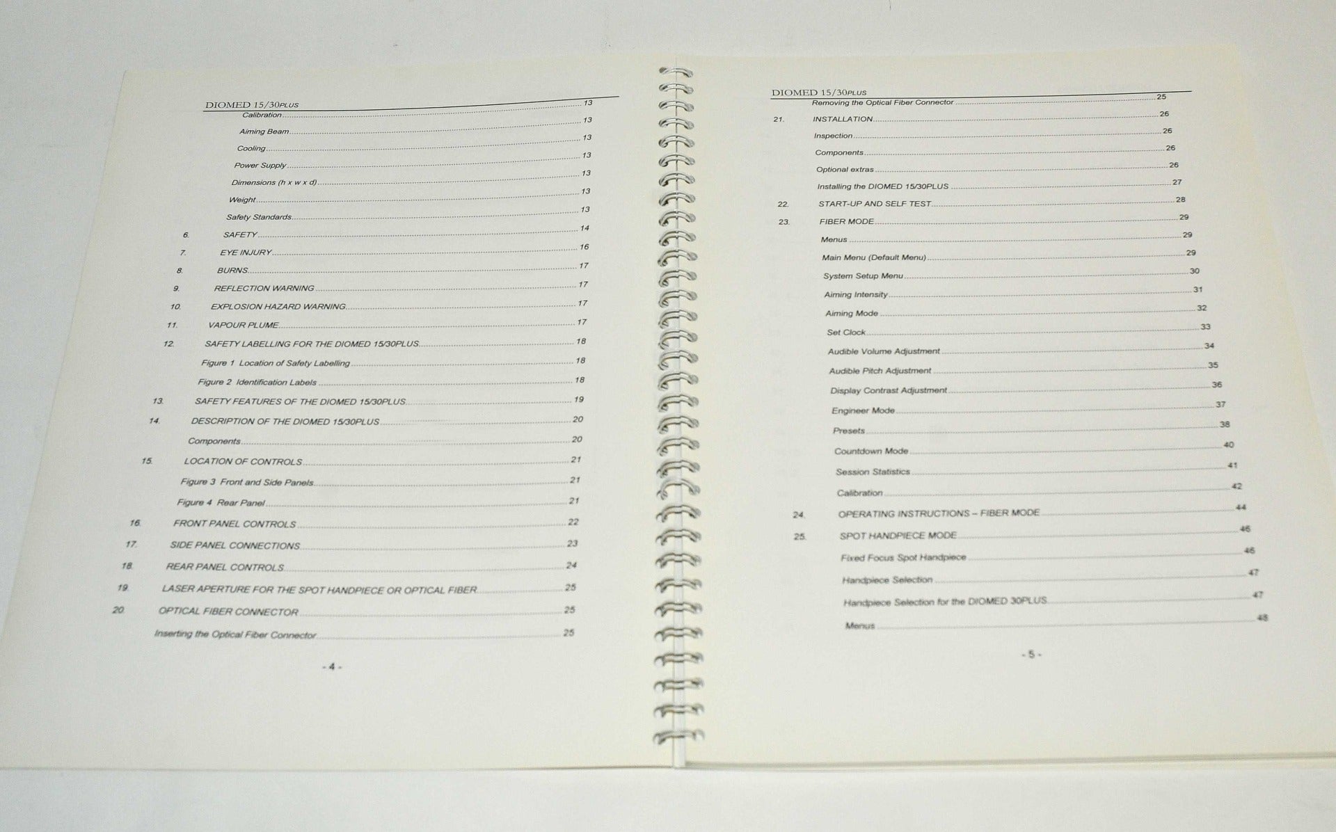 Diomed 15Plus 30Plus Diode Laser Operator Manual User Guide Clinical Instruction