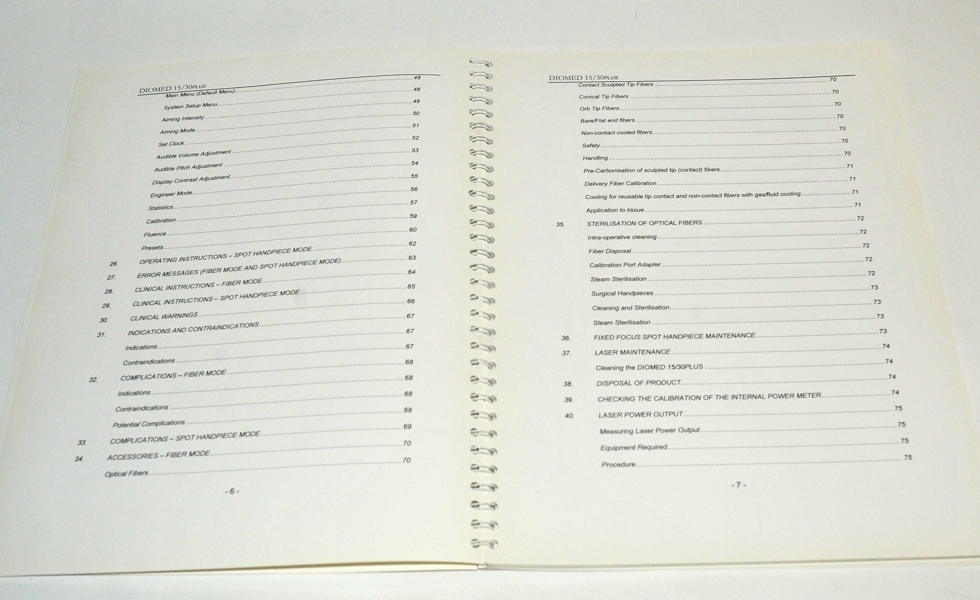 Diomed 15Plus 30Plus Diode Laser Operator Manual User Guide Clinical Instruction