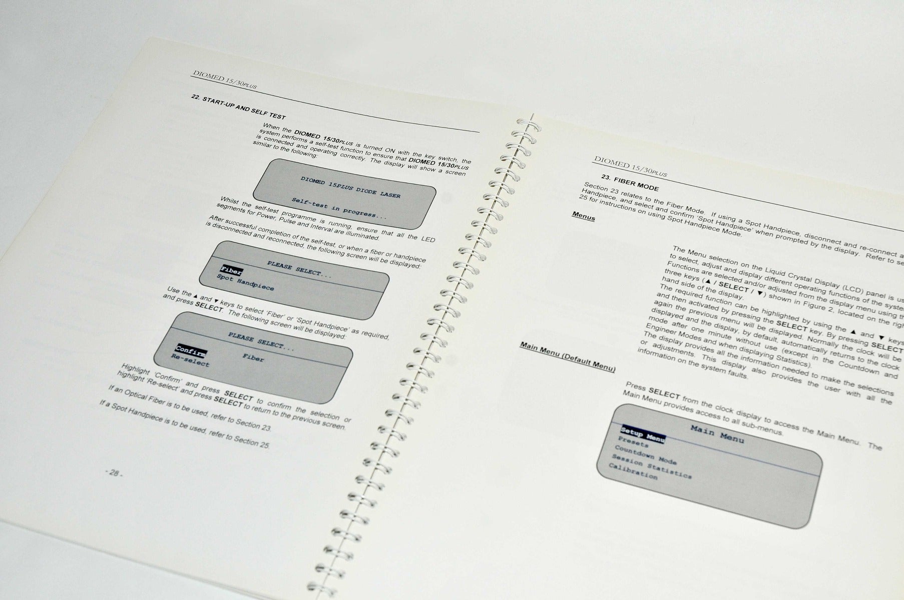 Diomed 15Plus 30Plus Diode Laser Operator Manual User Guide Clinical Instruction