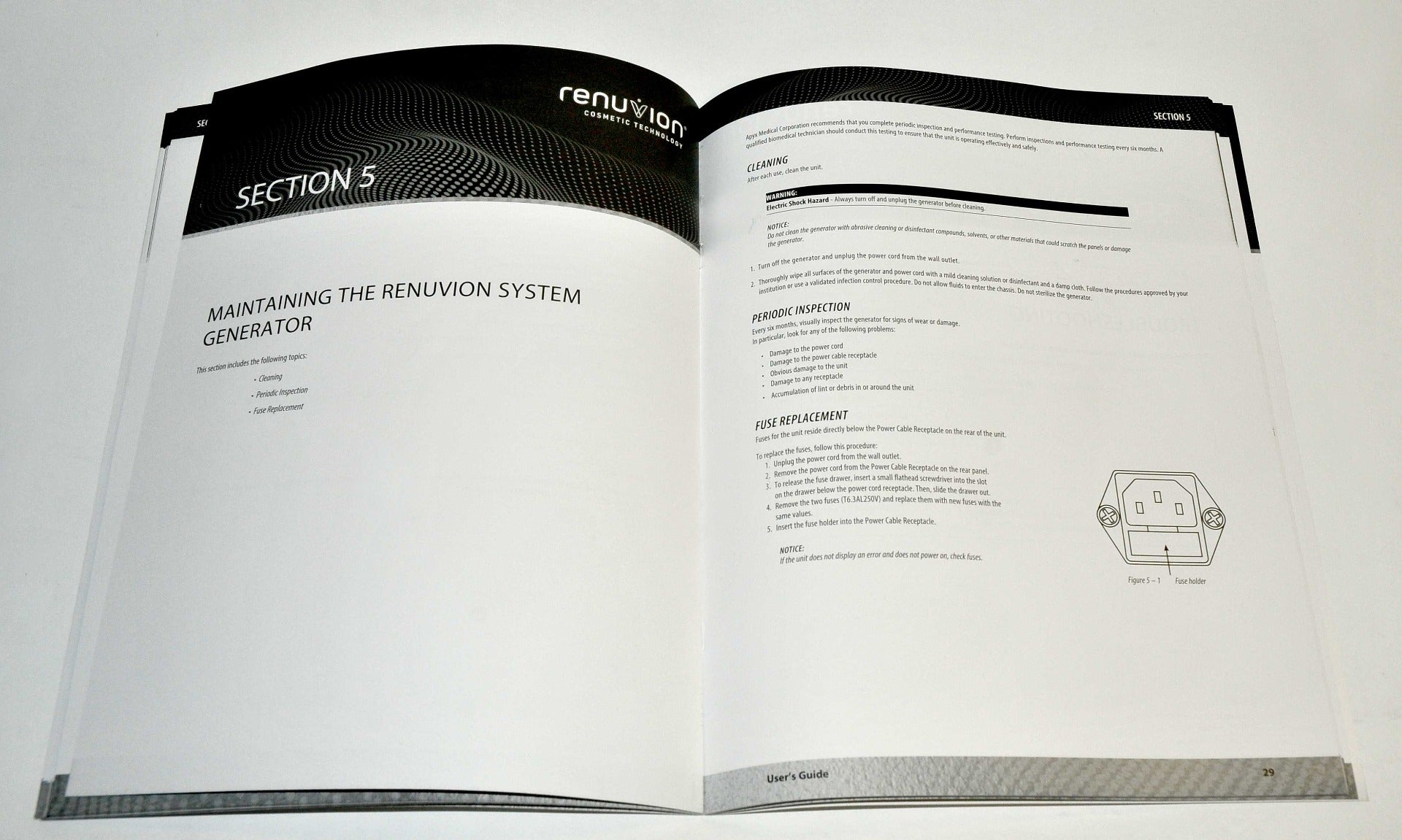 Renuvion System Generator Apyx Medical USER GUIDE Operator Manual Tech Specs