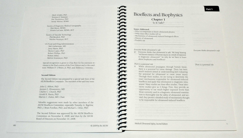 Medical Ultrasound Safety Bioeffects Biophysics American Institute Medicine Book
