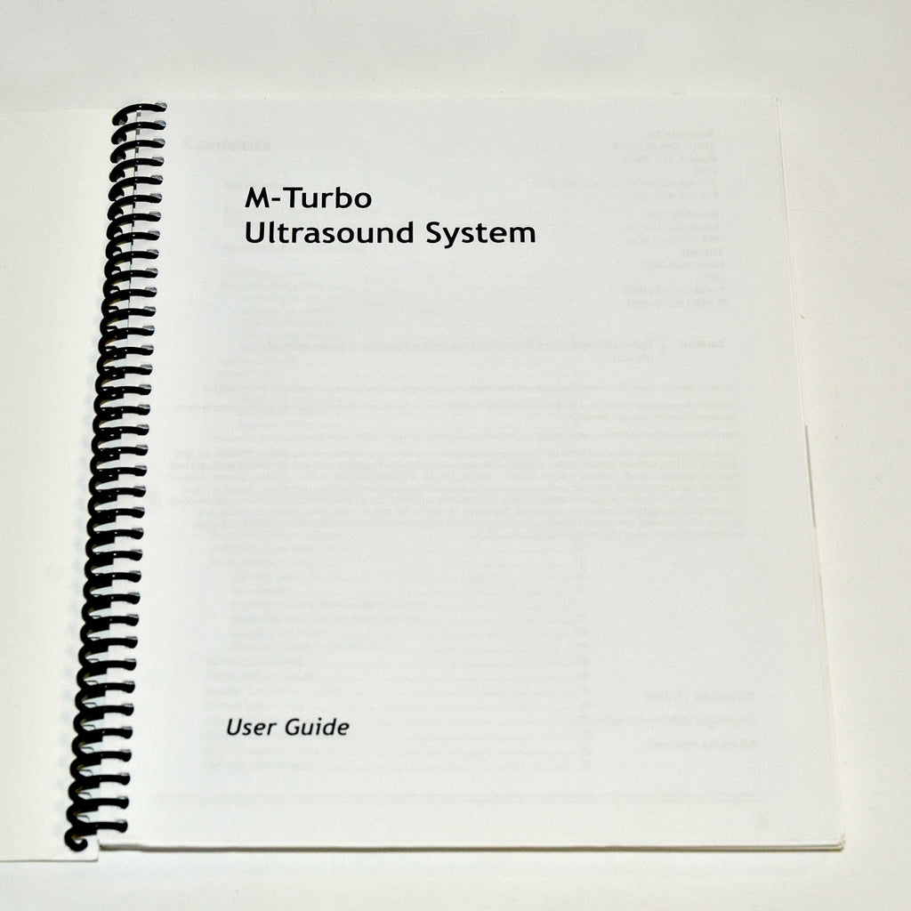 SonoSite M-TURBO Ultrasound User Guide Manual Operator Instruction Booklet