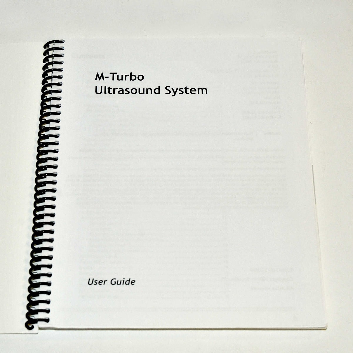 SonoSite M-TURBO Ultrasound User Guide Manual Operator Instruction Booklet