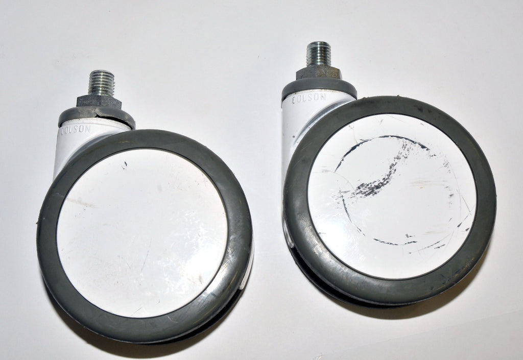 Lumenis Lume 1 Laser Set Swivel White Wheels Rolling Caster PARTS Lume1 One (x2)