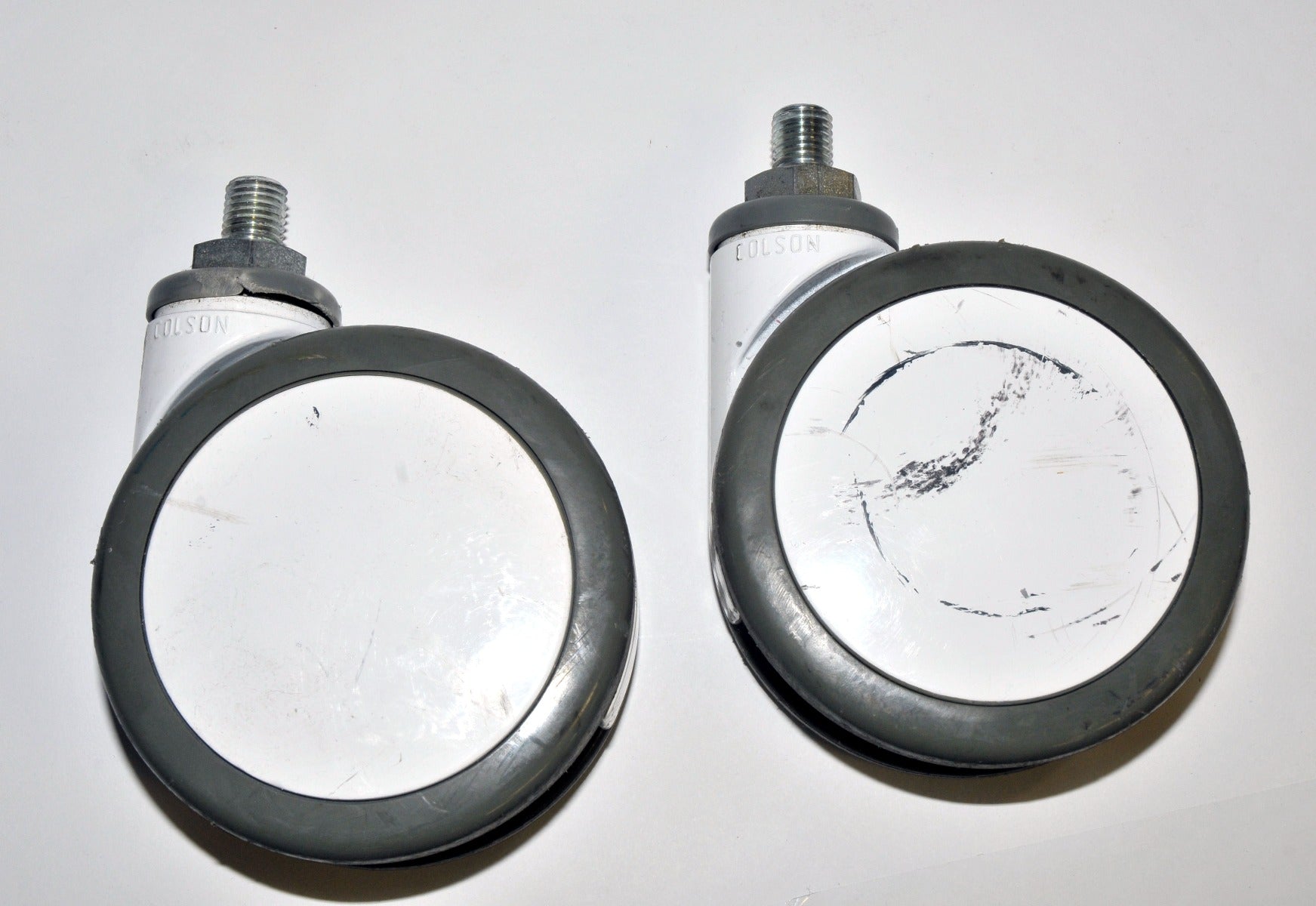 Lumenis Lume 1 Laser Set Swivel White Wheels Rolling Caster PARTS Lume1 One (x2)