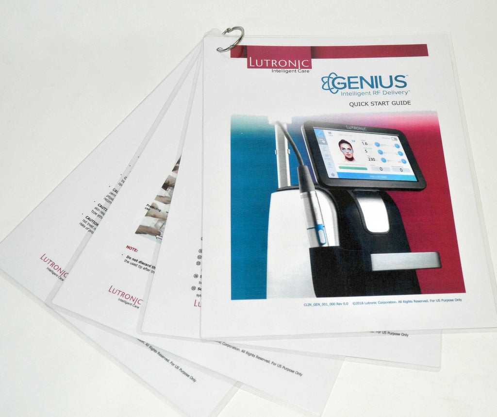 Lutronic Genius Intelligent RF Delivery Quick Start Guide Microneedling Guide