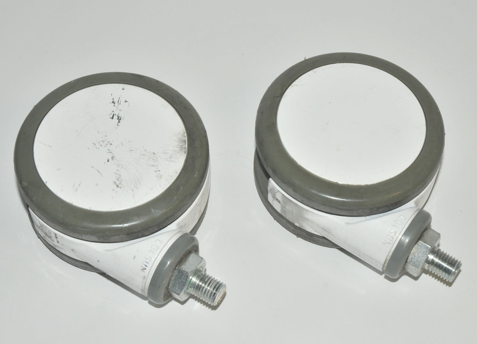 Lumenis Lume 1 Laser Set Swivel White Wheels Rolling Caster PARTS Lume1 One (x2)