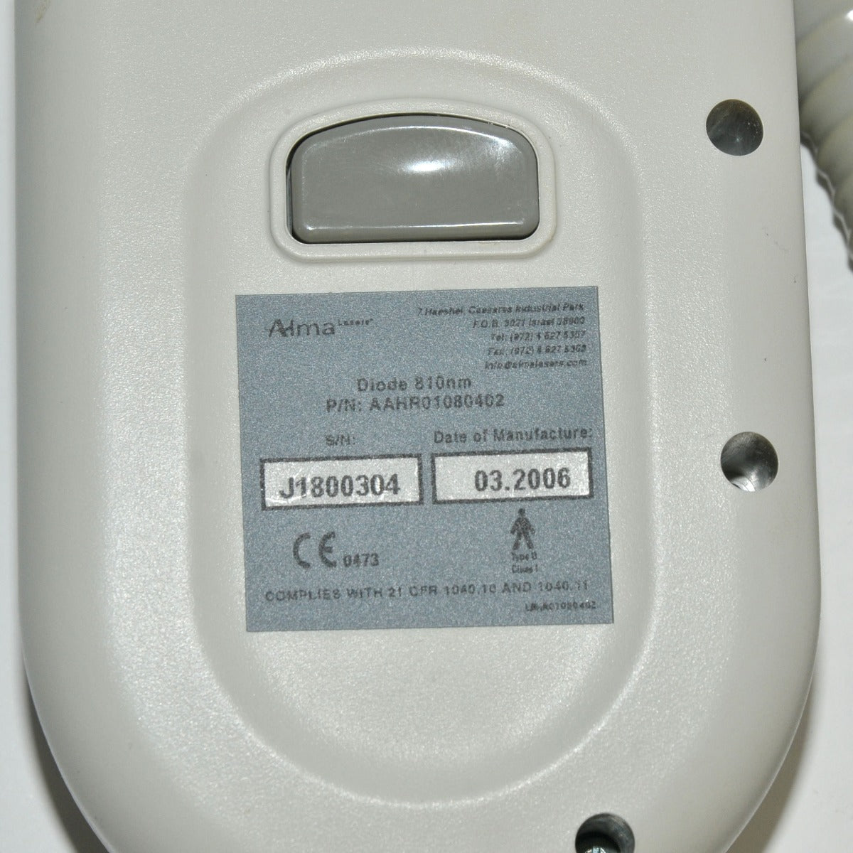 2009 Alma Soprano XL Diode Hair Removal Laser w/ 810 nm SHR Handpiece Low SHOTS