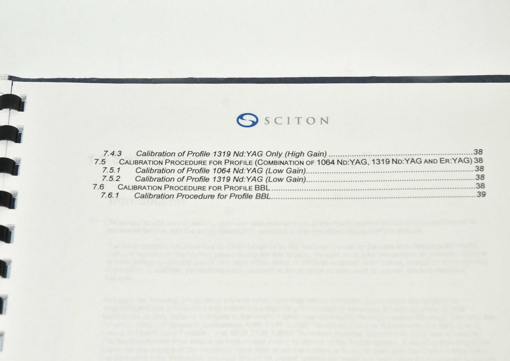 Sciton Profile Laser Operator Manual User Instructional Training Guide Booklet