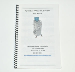 Sandstone Medical Apex Er YAG IPL Laser User Manual Operator Guide Treatment