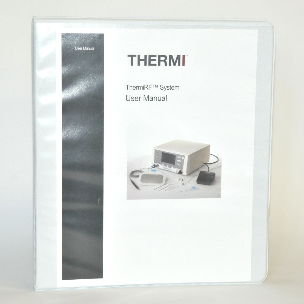 Thermi ThermiRF System User Manual Operator Operation Guide RF Procedure Setup
