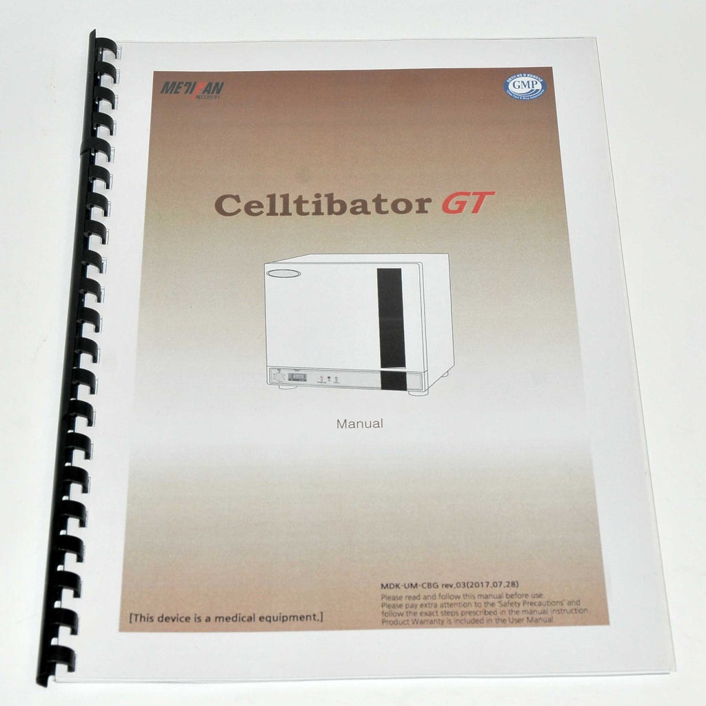 Medikan Celltibator GT Operator Instruction Manual User Guide Booklet Autoclave