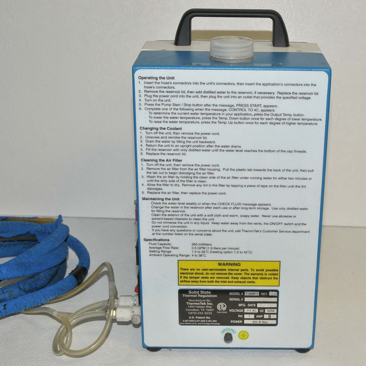 ThermoTek T-250P-1 Solid State Temperature Control Regulation Chiller Module