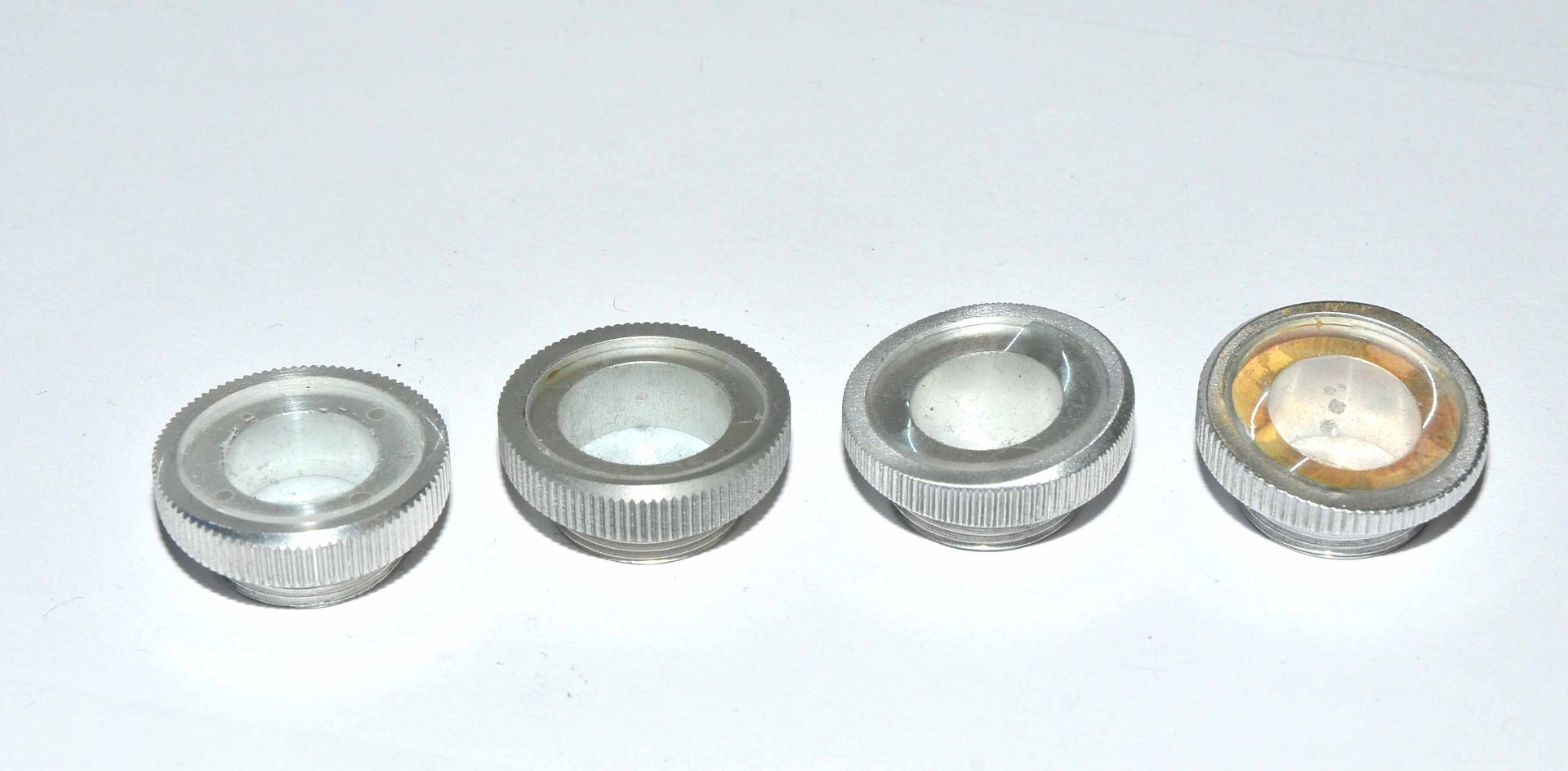 Hoya ConBio Medlite Laser Handpiece Window Threaded AS IS PARTS Lot (x4 Pcs)