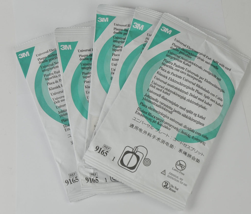 3M Health Care Universal Electrosurgical Pad Split w Cord 9165 EXP2013/14 x5Pcs