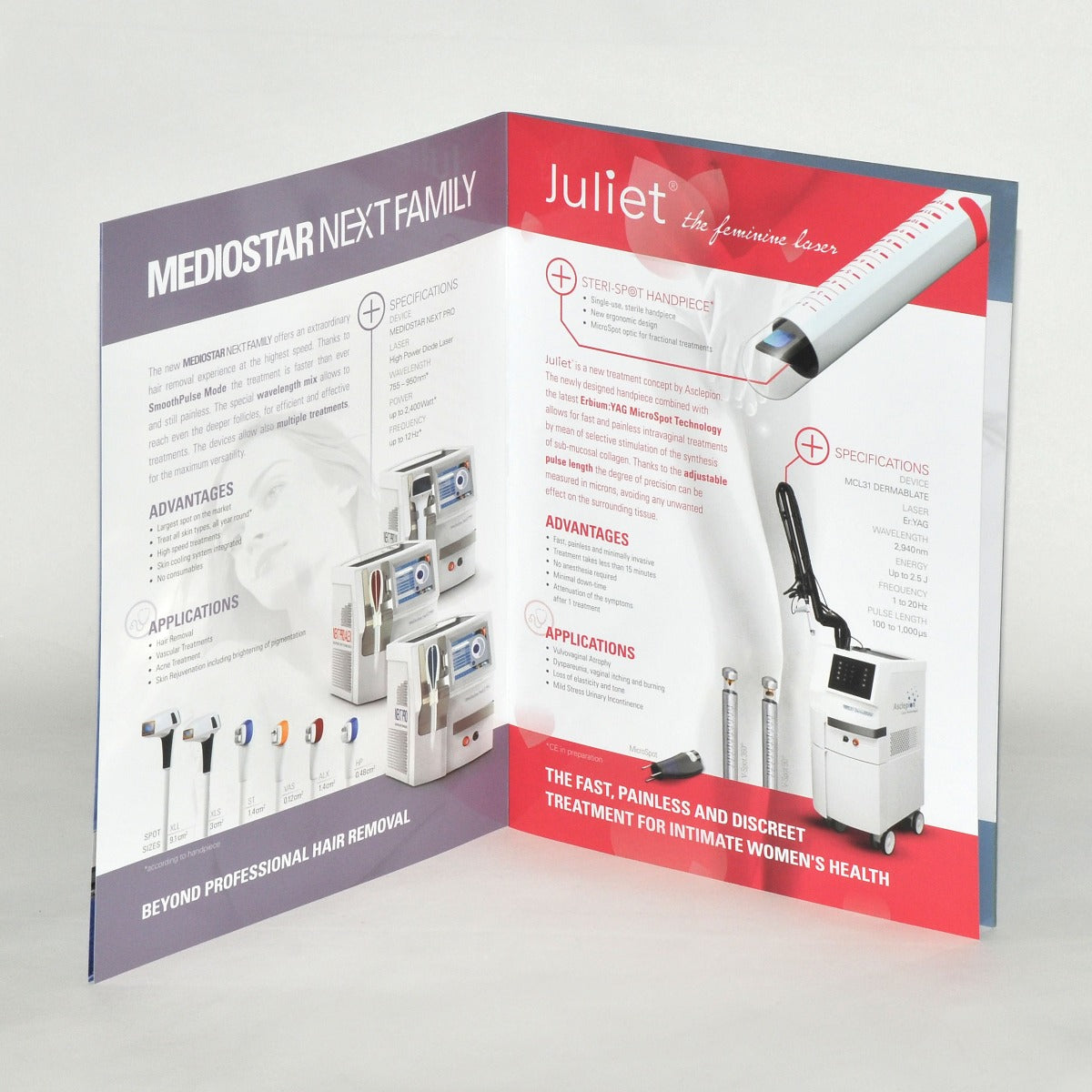 Asclepion Laser PRODUCT PORTFOLIO Brochure Juliet TattooStar MedioStar MCL31